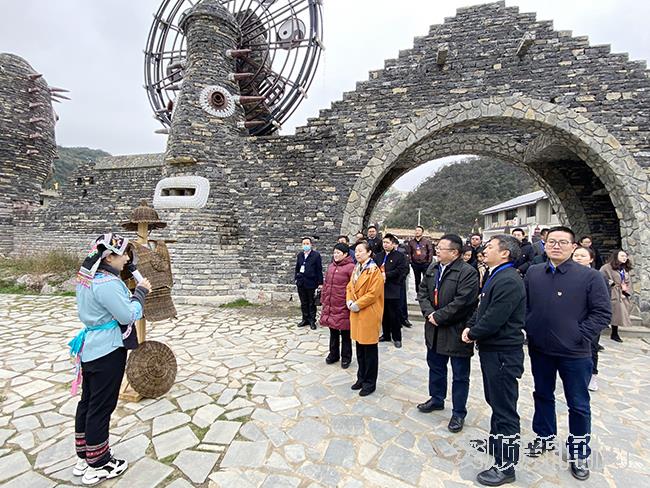 参会人员观摩阿歪寨村藤甲谷.jpg